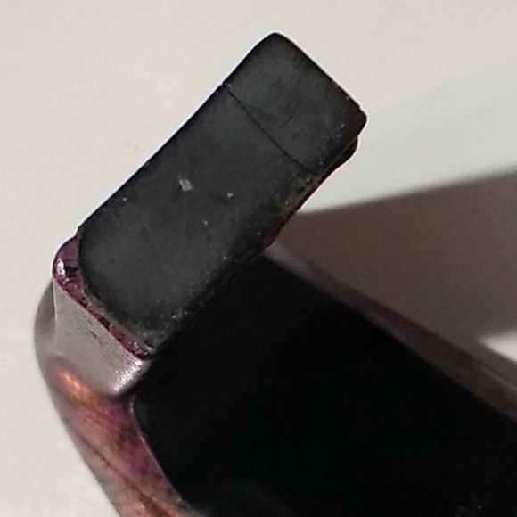 NWOT Bcbg purple snake print heeled mules - Picture 5 of 6